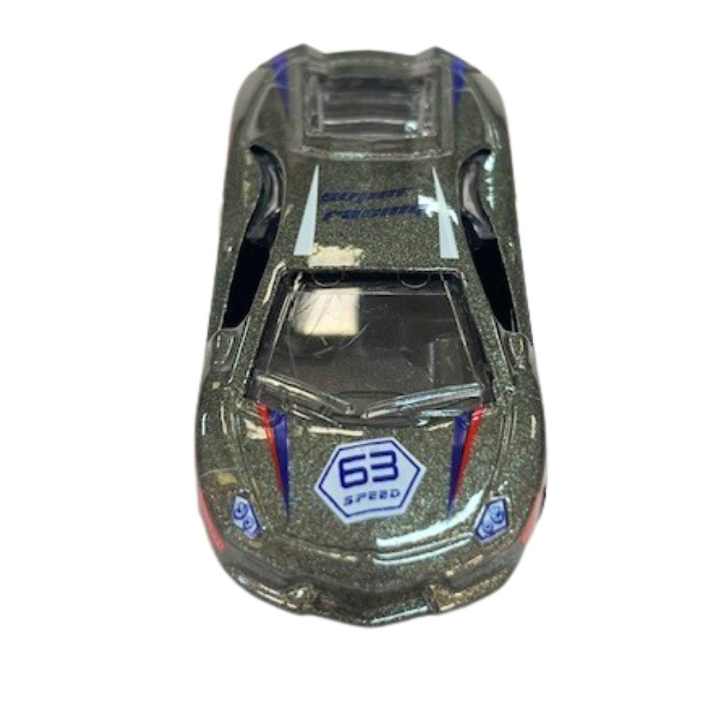 Mini Carrinho Die Cast Garagem S.A. - Corrida Cinza