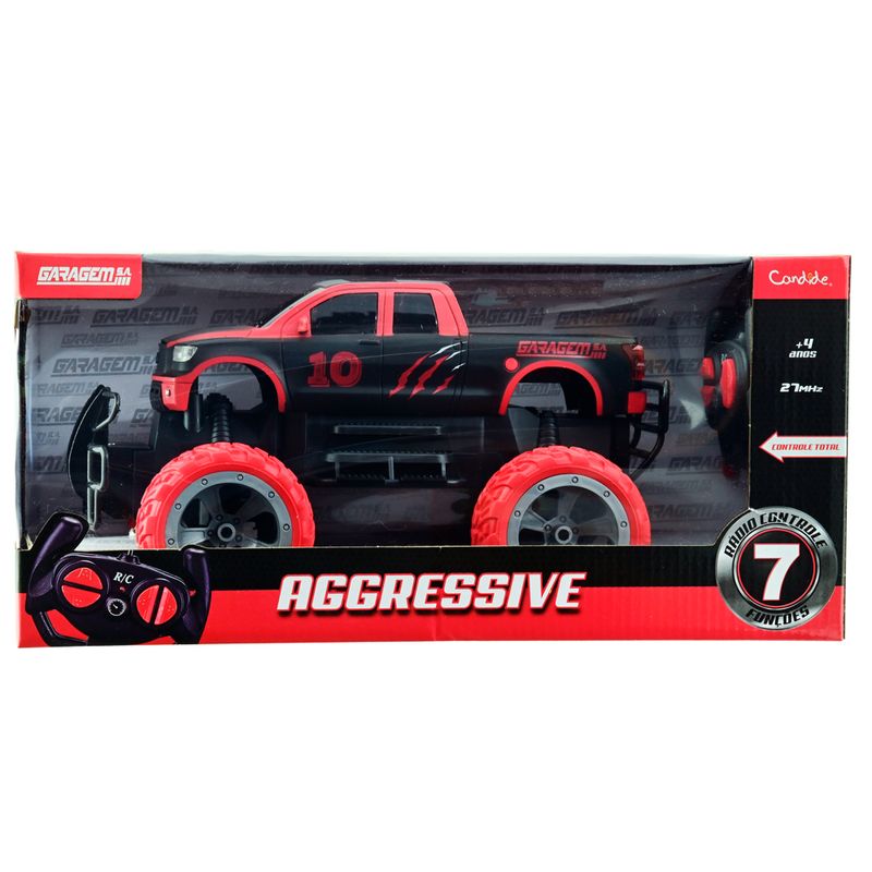 Carrinho de Controle Remoto Funções Garagem Agressive