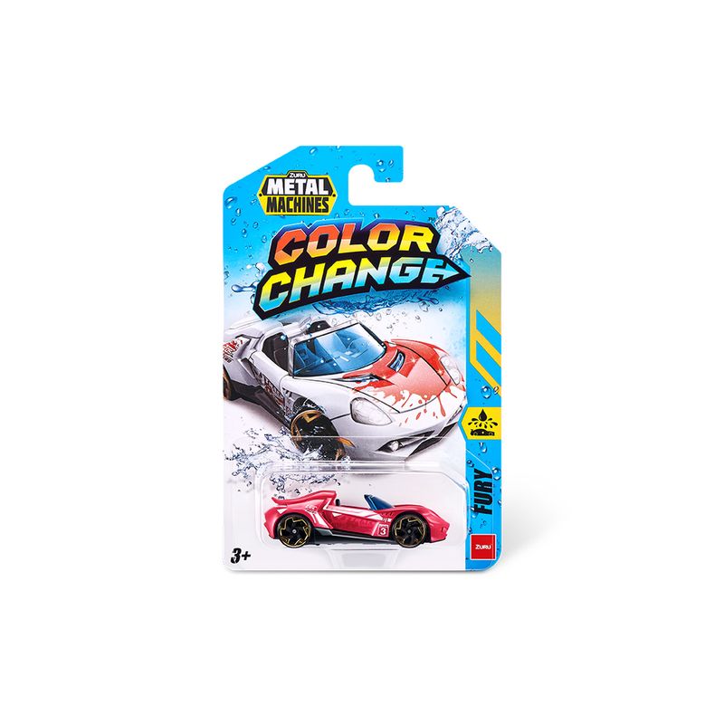 Mini Carrinho Die Cast Metal Machines Color Change 1:64 - Fury