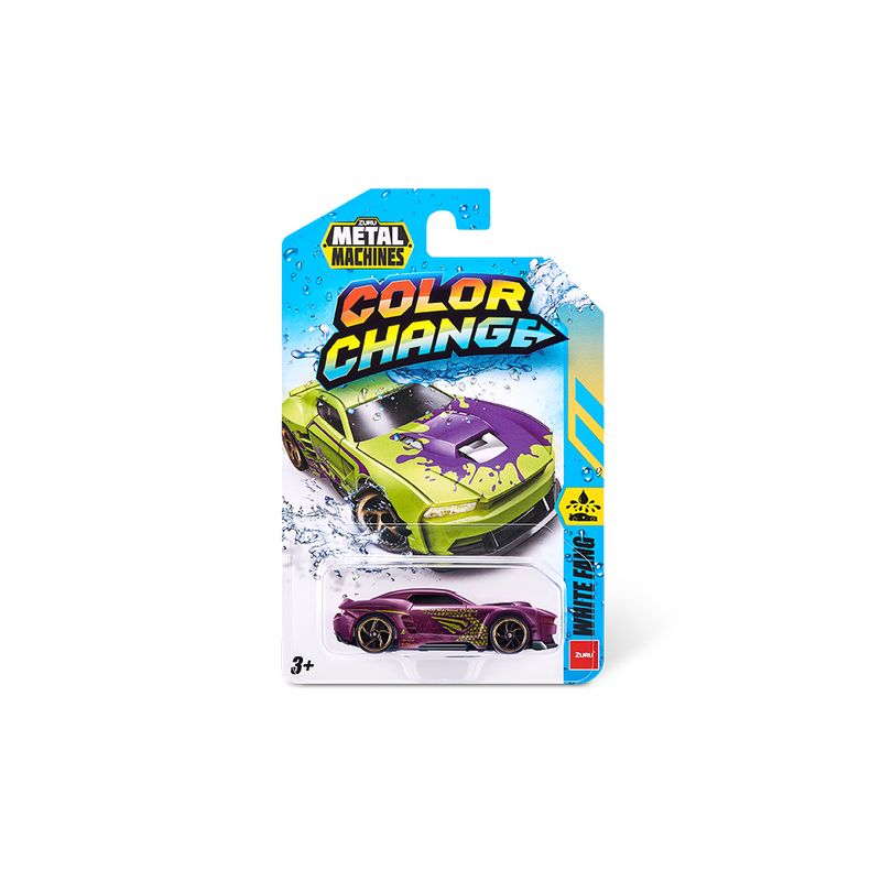 Mini Carrinho Die Cast Metal Machines Color Change 1:64 - White Fang