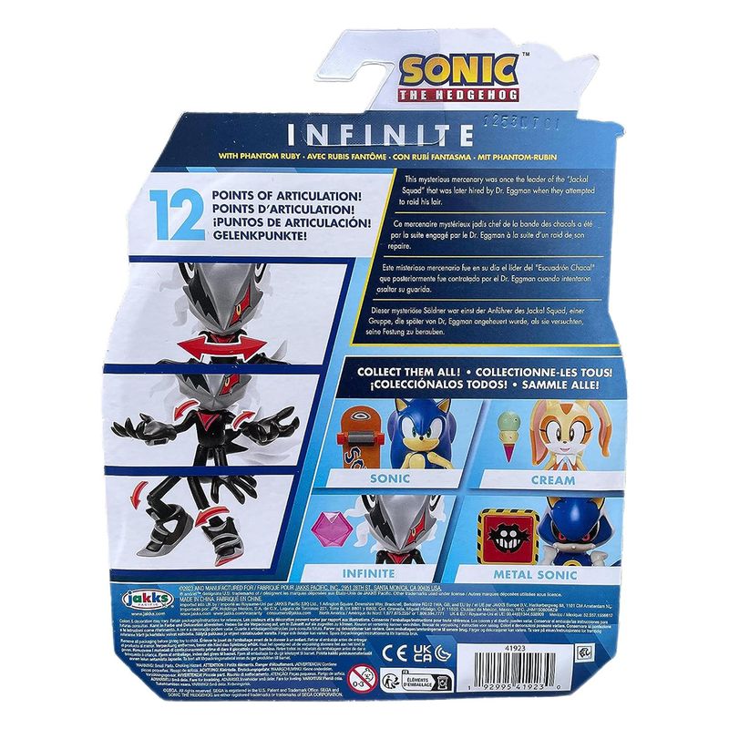 Boneco Colecionável 10cm Sonic The Hedgehog - Infinite