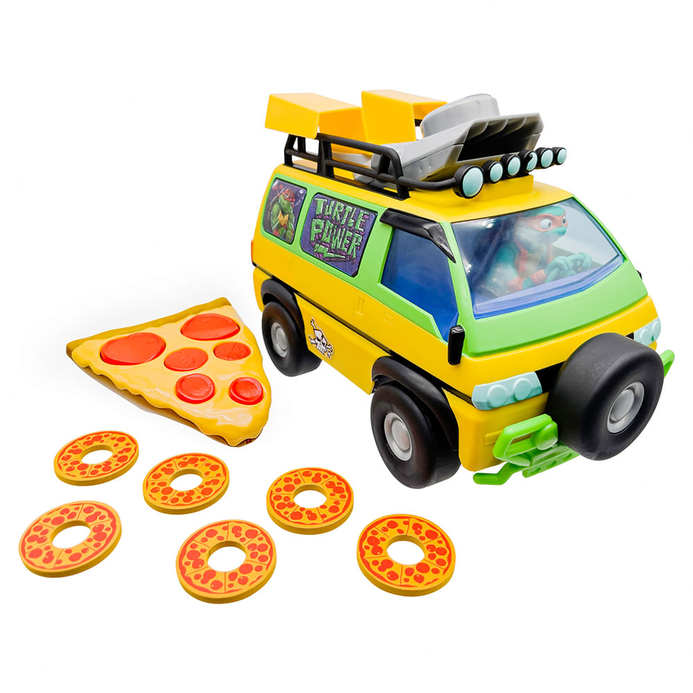 Carrinho de Controle Remoto 7 Funções Tartarugas Ninja Furgão
