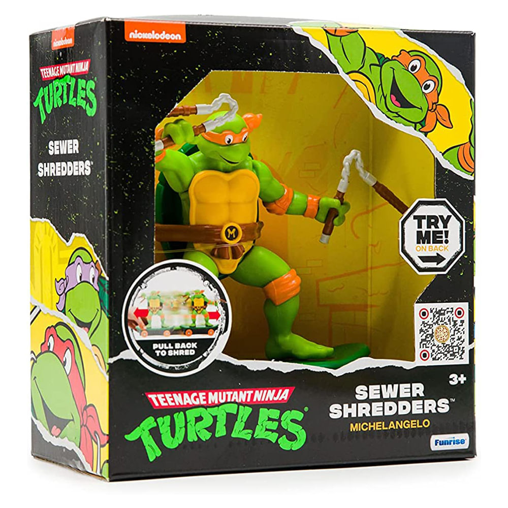 Skate Pull Back Tartarugas Ninja Sewer Shredders - Michelangelo