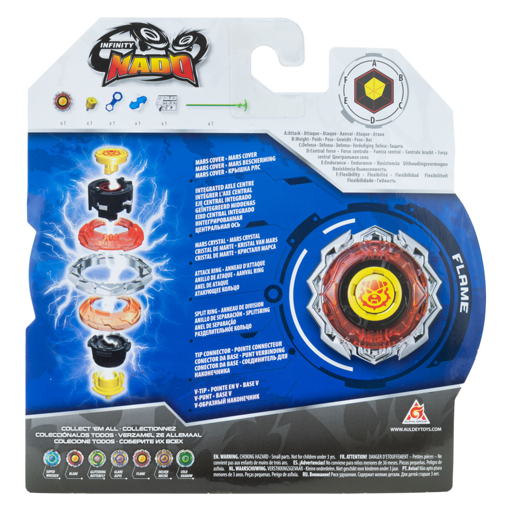 Pião de Batalha Infinity Nado Standard Series - Flame