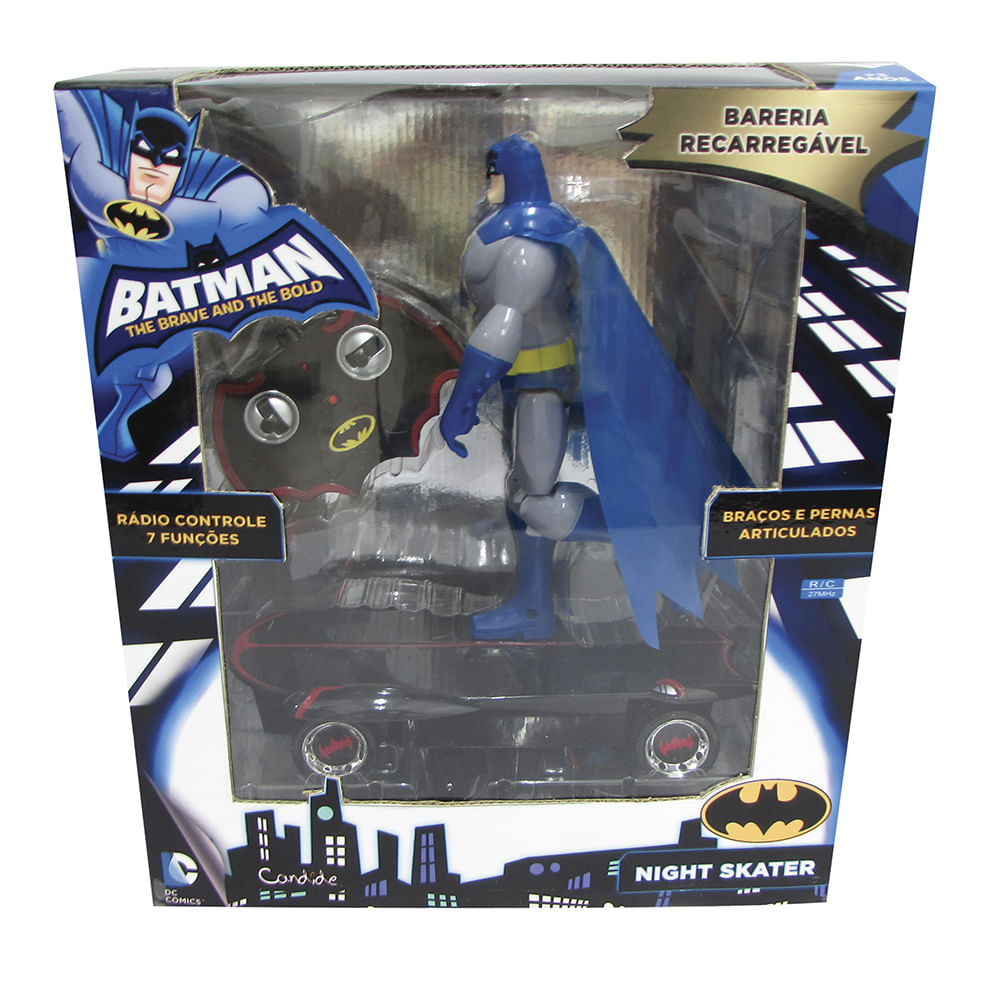 Carrinho de Controle Remoto 7 Funções Batman Night Skater Carrinho de Controle Remoto 7 Funções Batman Night Skater