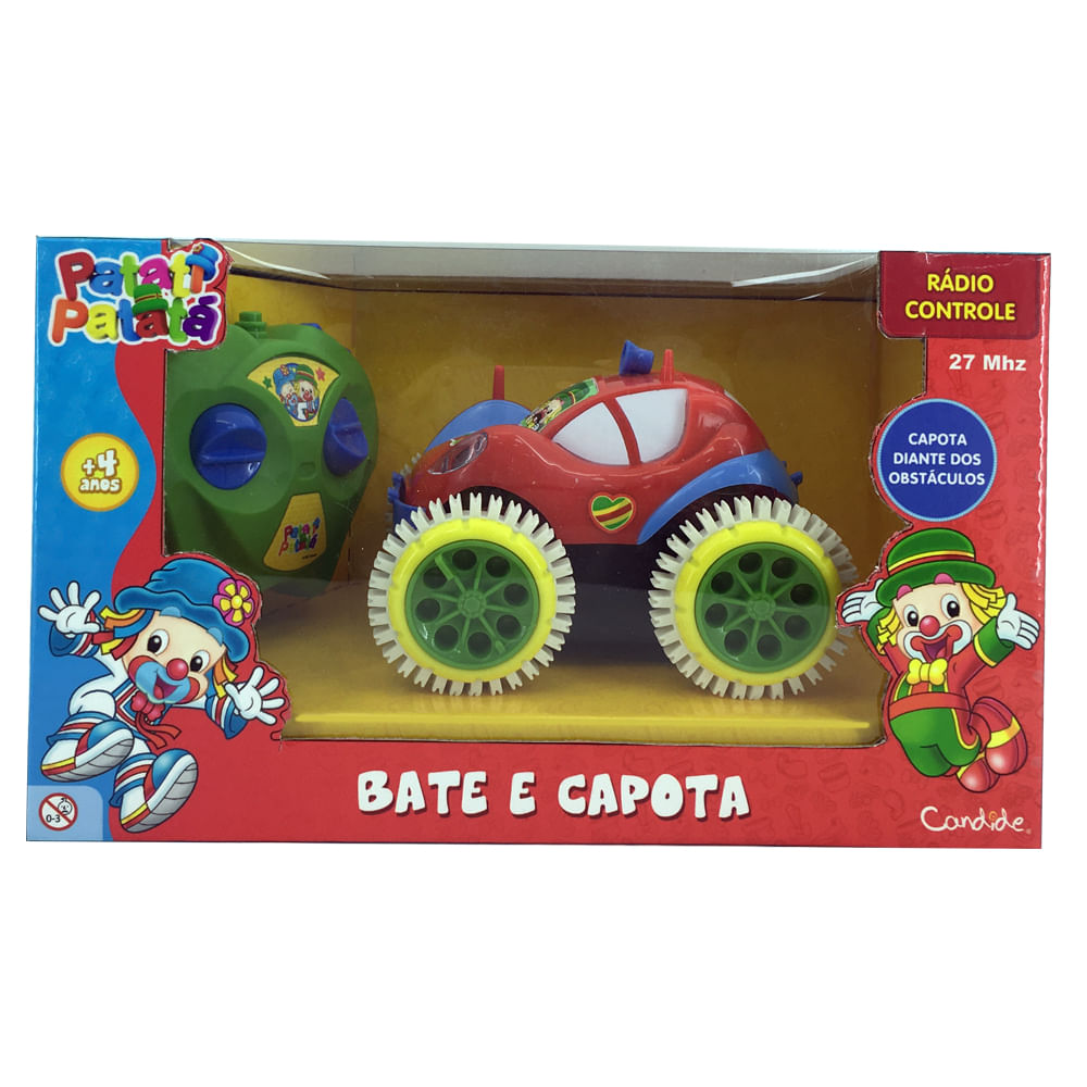 Carrinho de Controle Remoto Patati e Patatá Bate e Capota
