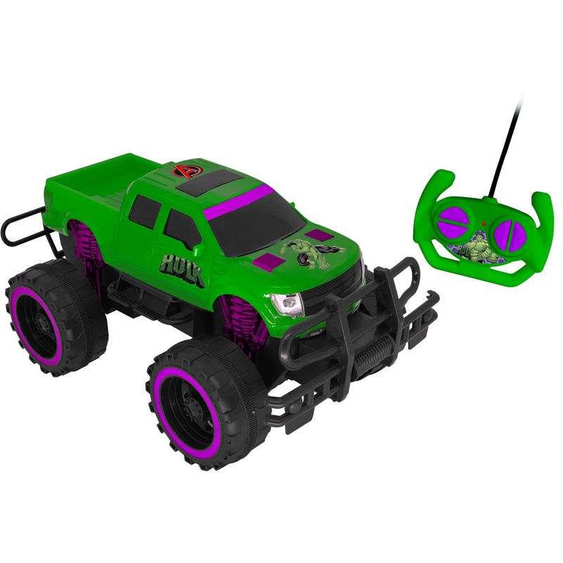 Carrinho de Controle Remoto Funções Vingadores Hulk Strong Beast