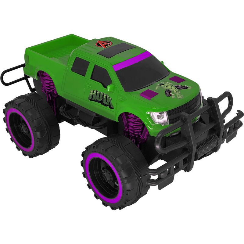 Carrinho de Controle Remoto Funções Vingadores Hulk Strong Beast