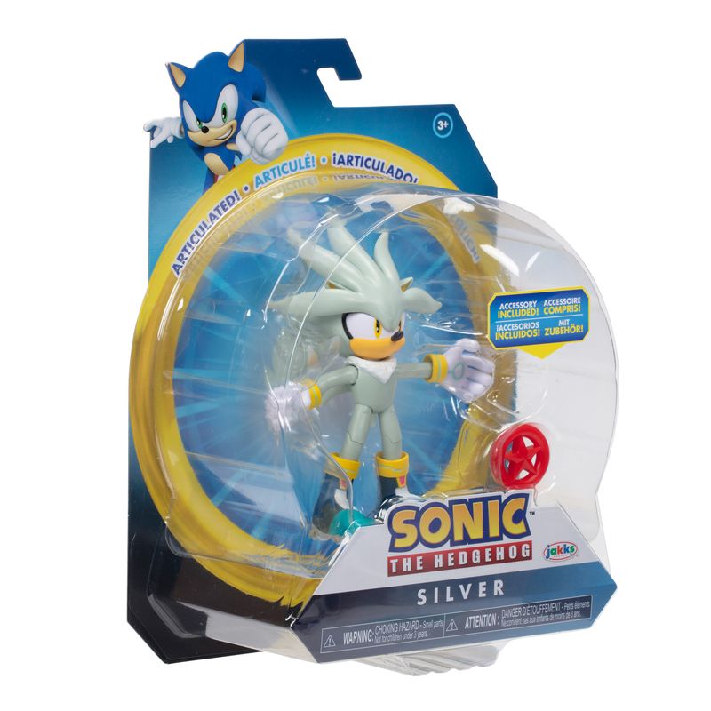 Boneco Colecionável 10cm Sonic The Hedgehog - Silver