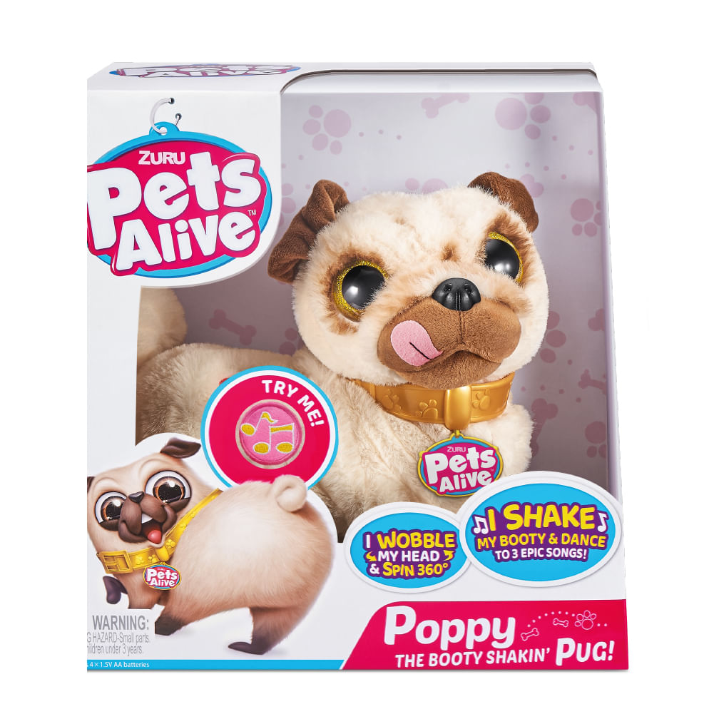 Poppy Pug do Rebolado - Pelúcia Pets Alive