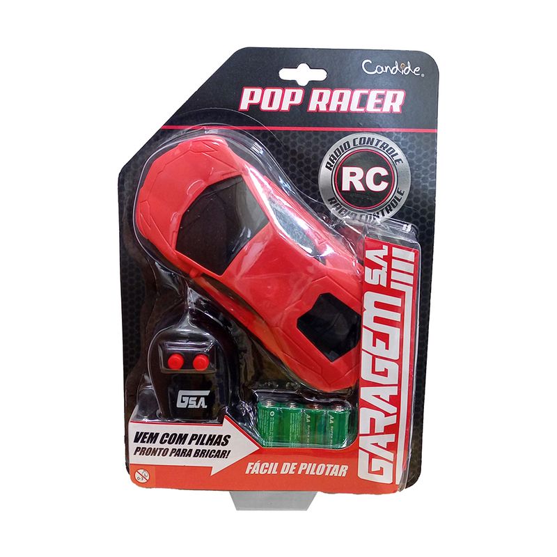 Carrinho C/r Garagem S.a. Pop Racer - Lamborguini Vermelha