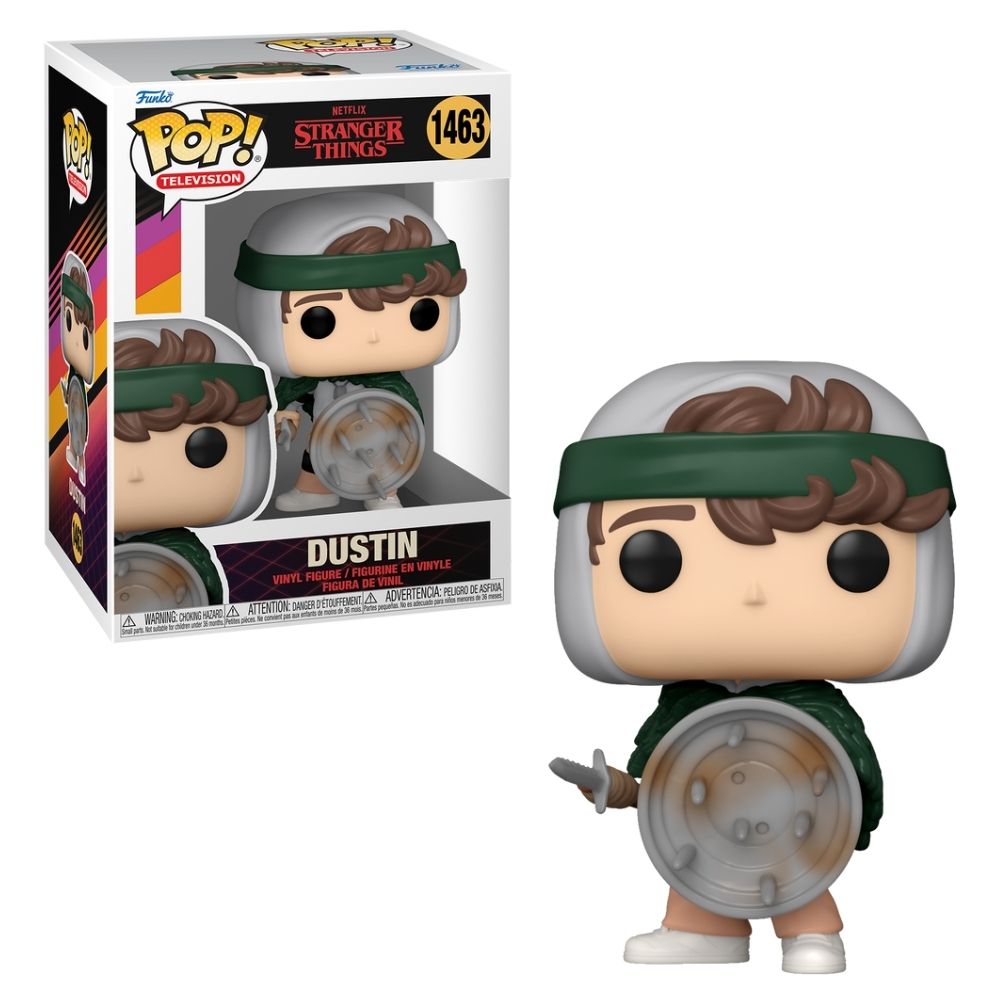 Funko Pop ストレンジャーシングス　DUSTIN Boneco Funko Pop! Stranger Things - Hunter Dustin com Escudo​​