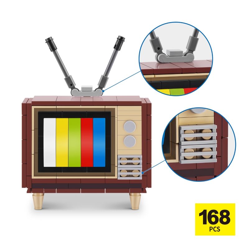 Blocos de Montar Max Premium Retrô – Televisão 168 pçs