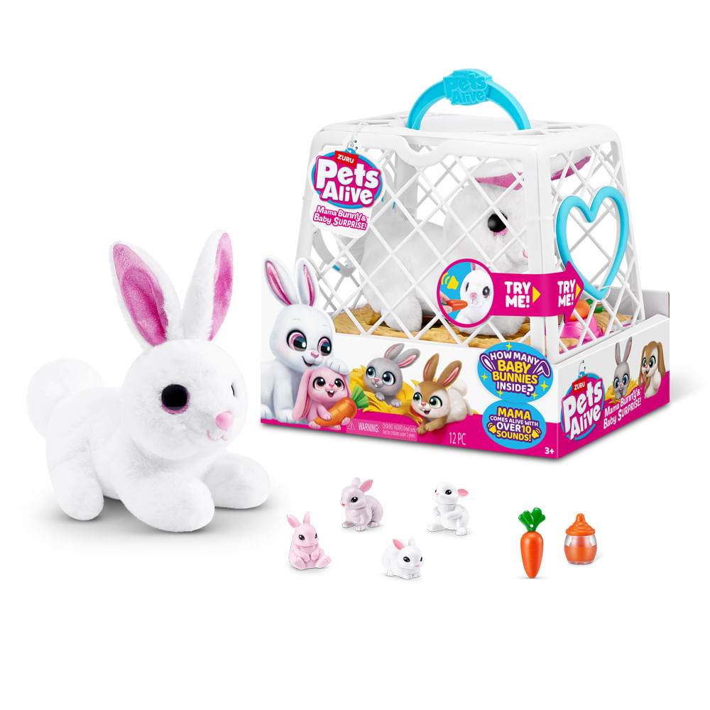 マイチャイルドペット　My Child Pet　ホワイトバニー　Mattel Pelúcia Mamãe Coelha Pets Alive Mama Bunny Surprise