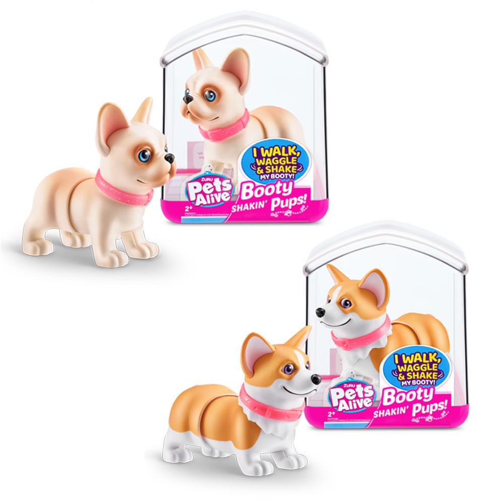 Kit 2 Pets Alive - Booty Shakin' Pups - Corgi + Buldog