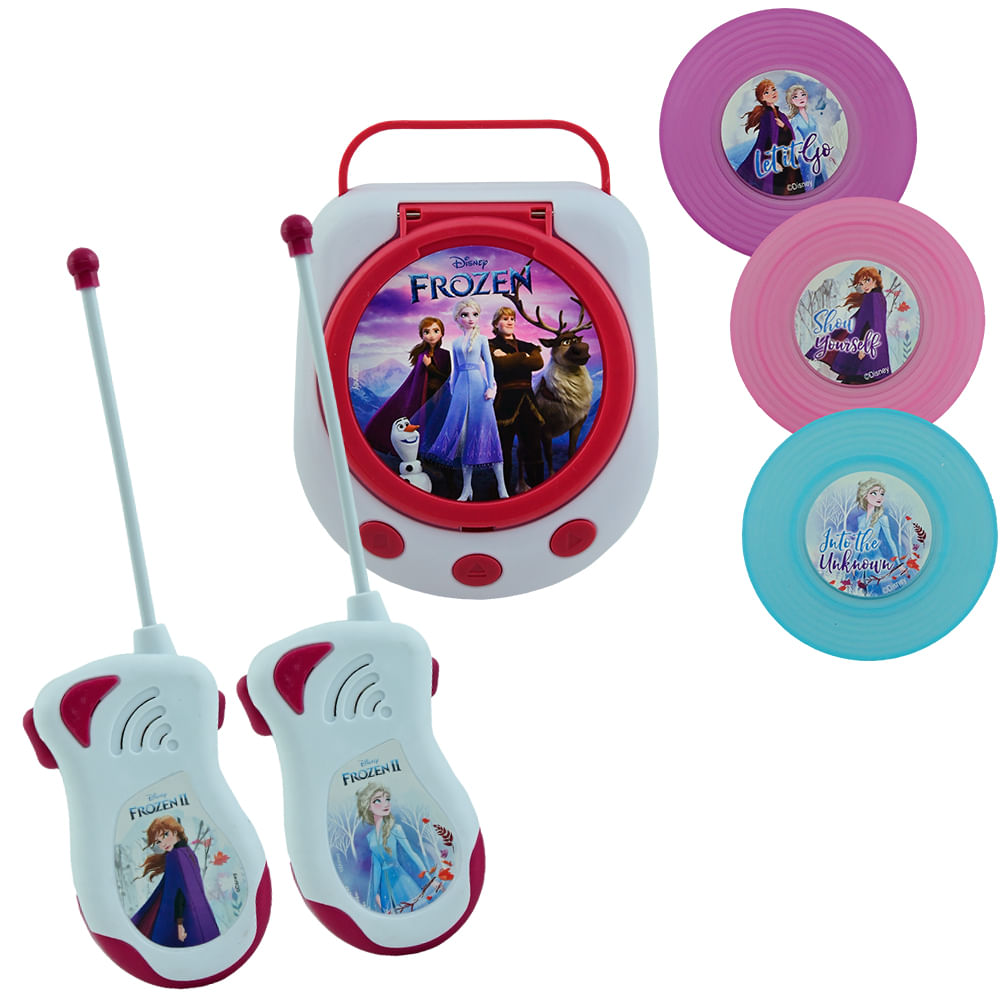 Kit Frozen - CD Player + Walkie Talkie Infantil