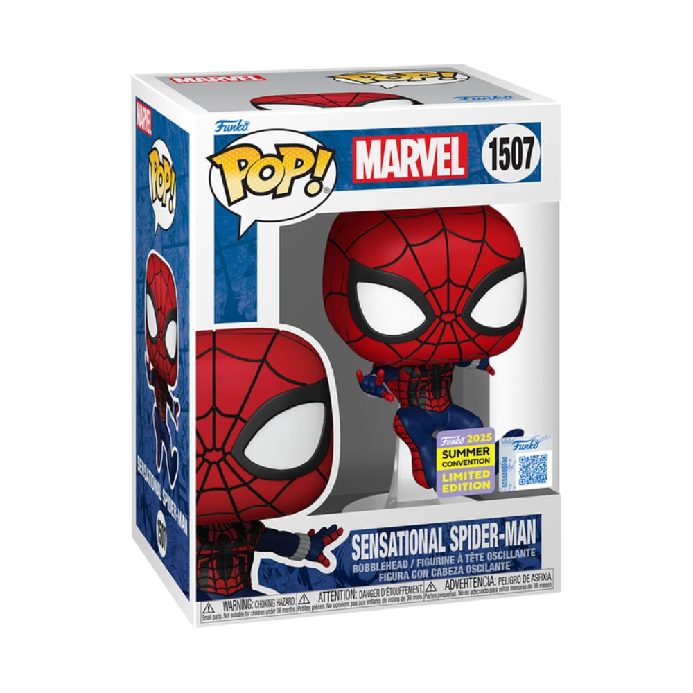 Boneco Funko Pop! Exclusivo SDCC25 Marvel - Homem-Aranha Sensacional