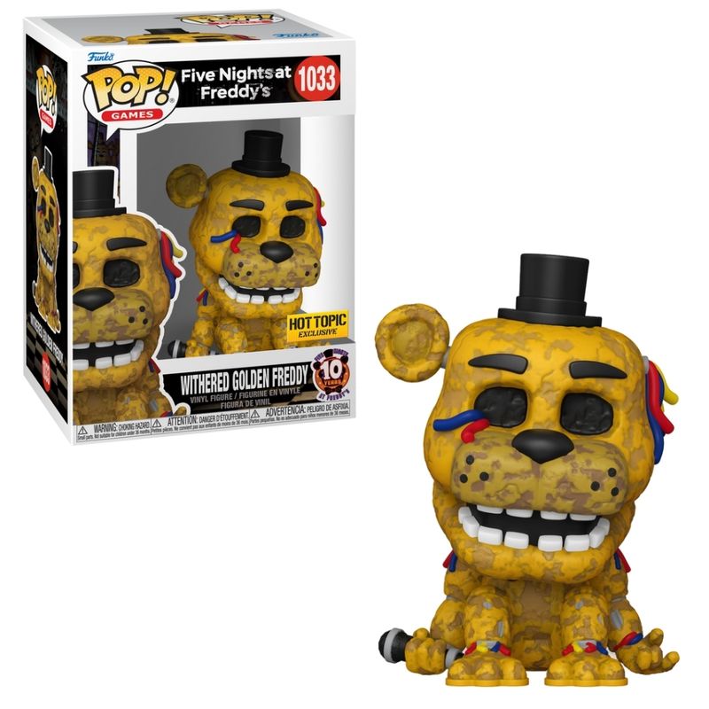 Boneco Funko Pop! Five Nights at Freddy's - Withered Golden Freddy