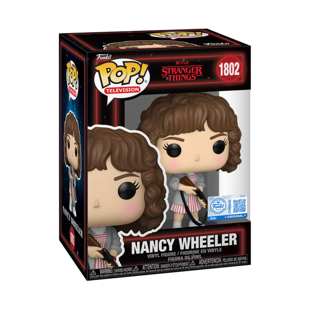 Boneco Funko Pop! Exclusivo Stranger Things T5 - Nancy com Rifle