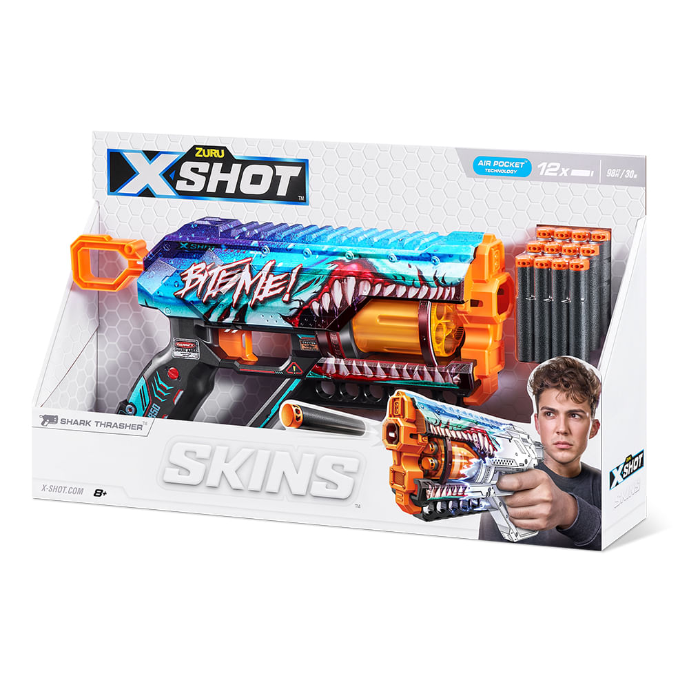 Lançador de Dardos X-Shot - Skins Griefer - Shark Thrasher