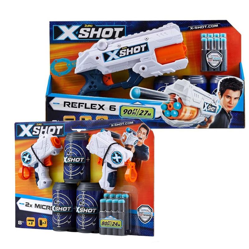 Kit 2 Lançadores X-Shot TK6 + 2x Micro