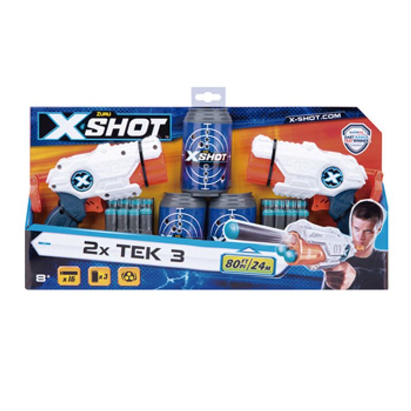 Lançador de Dardos X-Shot - 2x MK3 Double com latas